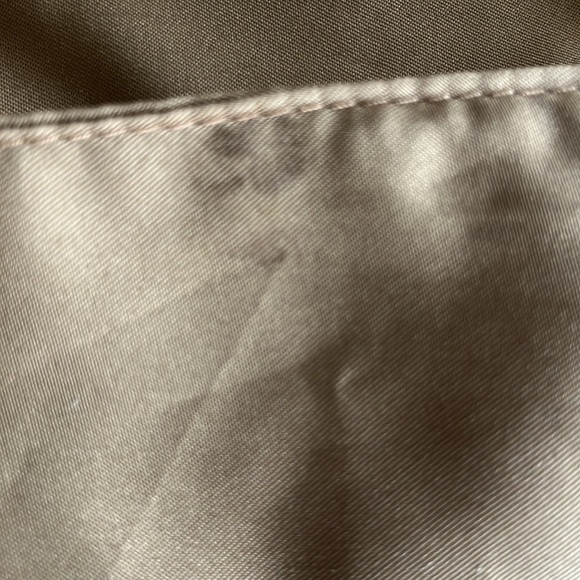 𝅺anthropologie tan faux leather cosmetic case make up bag clutch carryall - Picture 9 of 9